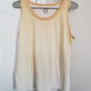 Maurices 24/7 yellow to white ombre tank top size L
